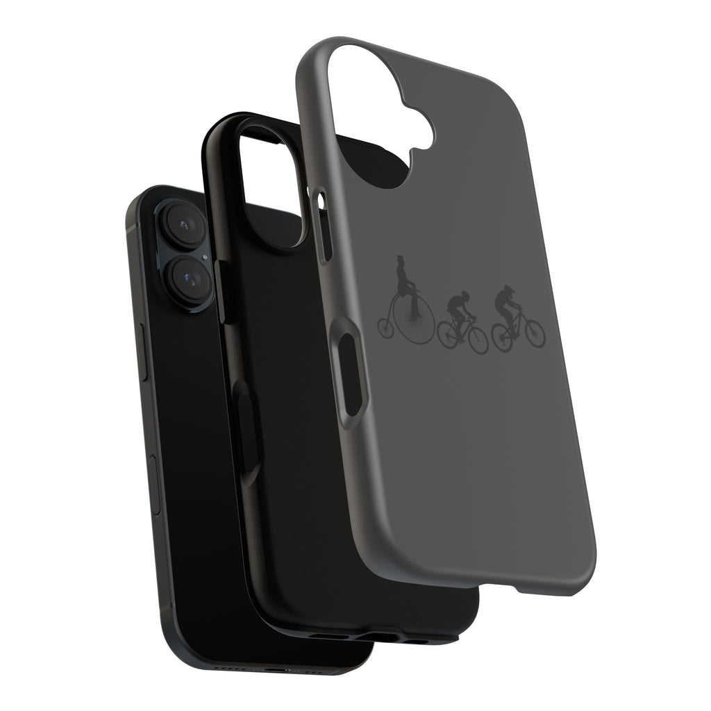 Cycling Evolution Phone Case — Retro Penny-Farthing to Mountain Bike Tough Case