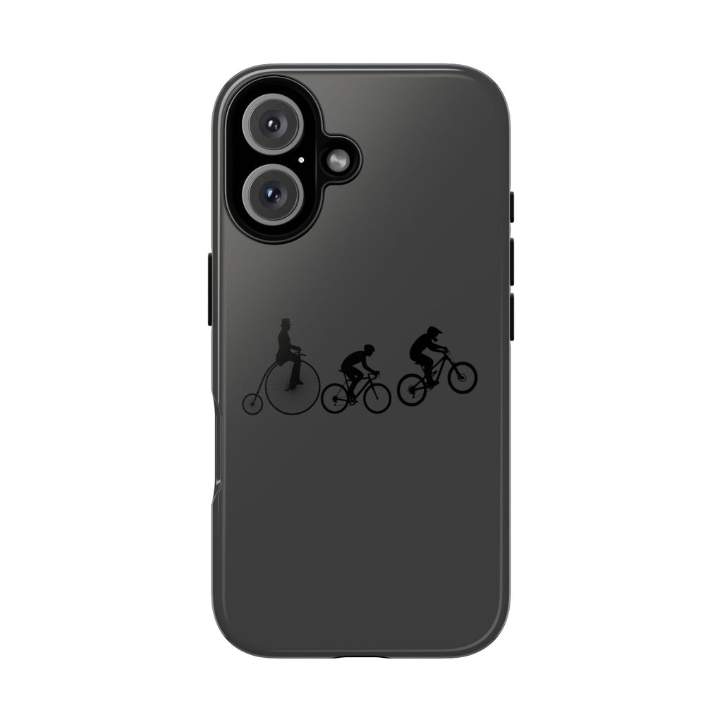 Cycling Evolution Phone Case — Retro Penny-Farthing to Mountain Bike Tough Case