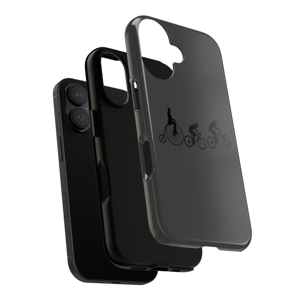 Cycling Evolution Phone Case — Retro Penny-Farthing to Mountain Bike Tough Case