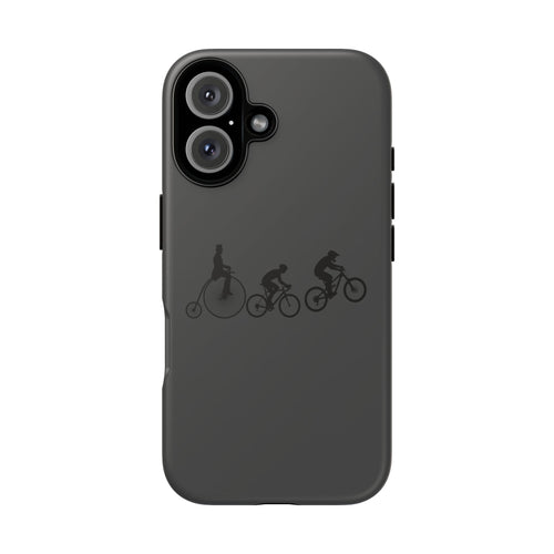 Cycling Evolution Phone Case — Retro Penny-Farthing to Mountain Bike Tough Case