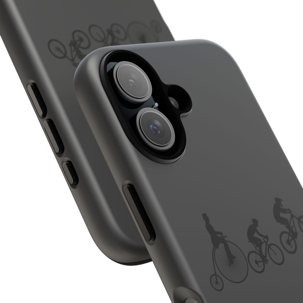 Cycling Evolution Phone Case — Retro Penny-Farthing to Mountain Bike Tough Case