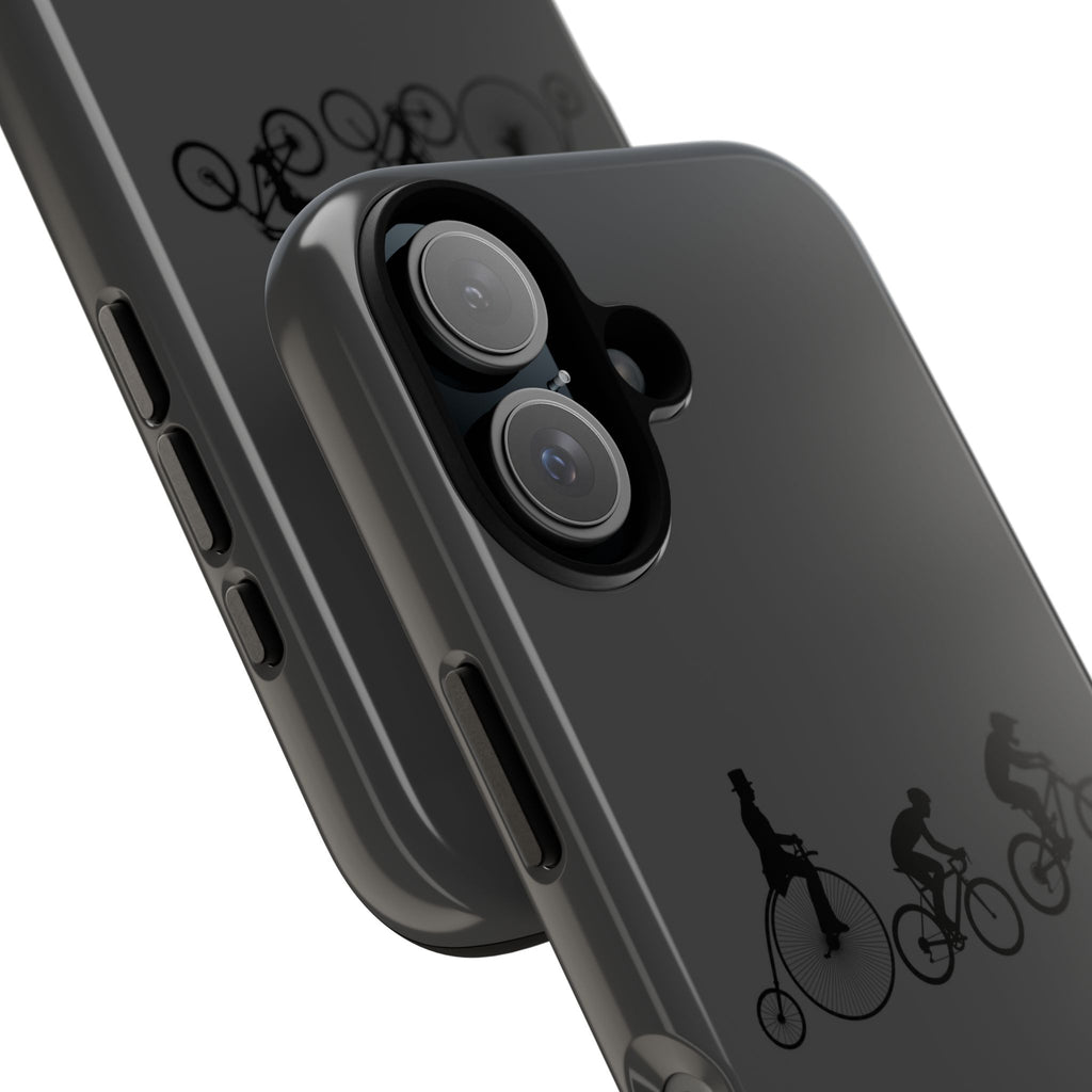 Cycling Evolution Phone Case — Retro Penny-Farthing to Mountain Bike Tough Case