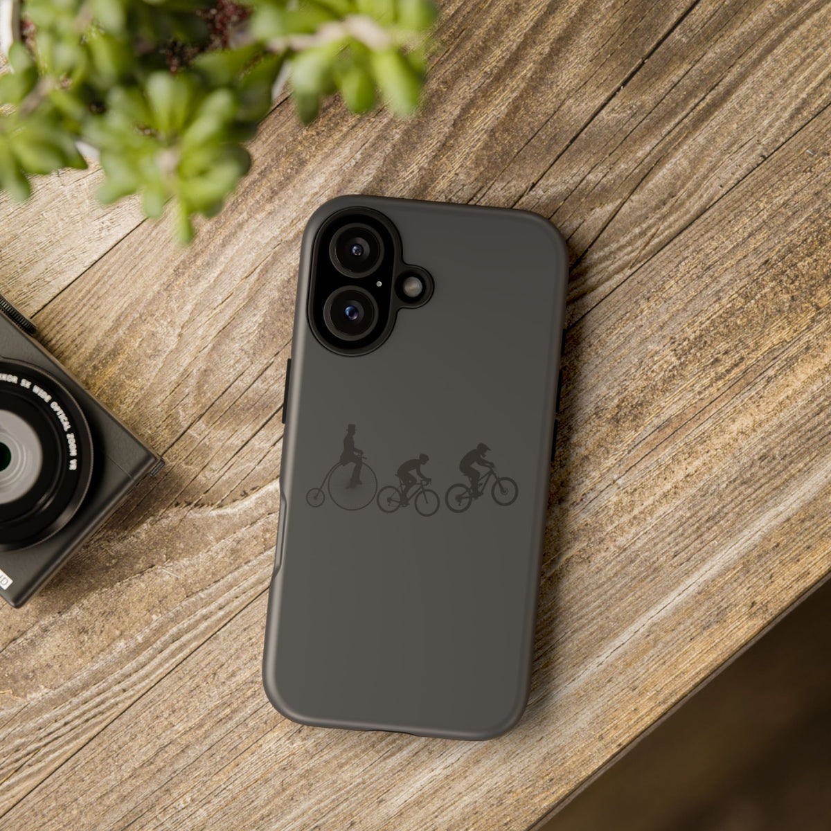Cycling Evolution Phone Case — Retro Penny-Farthing to Mountain Bike Tough Case